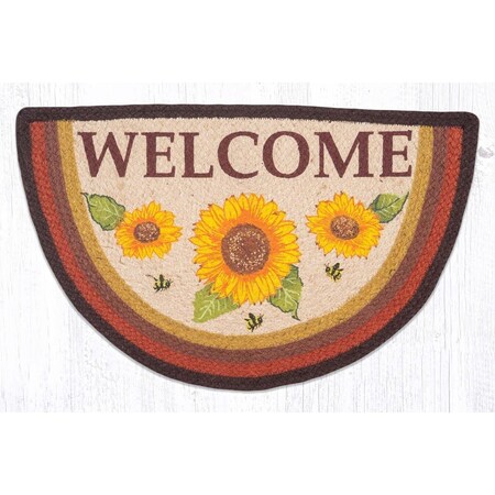 Palacedesigns 18 x 29 in. SCP-606 Sunflower Welcome Printed Slice PA3379729